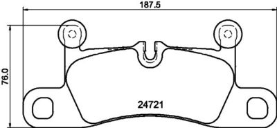 Brake Pad Set, disc brake HELLA 8DB 355 015-101