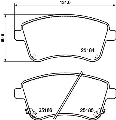 HELLA 8DB 355 015-331 Brake Pad Set, disc brake