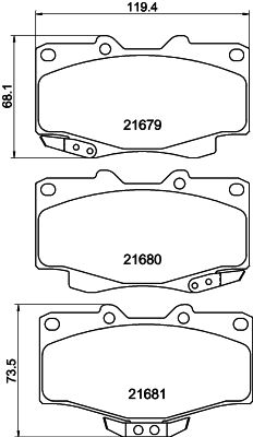 HELLA 8DB 355 015-351 Brake Pad Set, disc brake