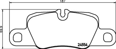 Brake Pad Set, disc brake HELLA 8DB 355 015-651