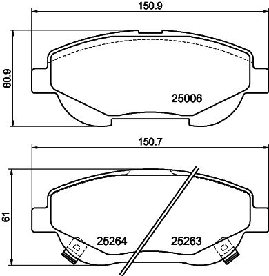 HELLA 8DB 355 015-691 Brake Pad Set, disc brake