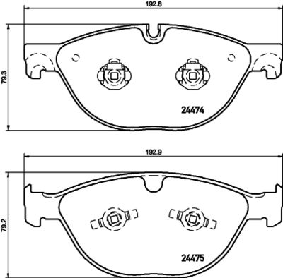 Brake Pad Set, disc brake HELLA 8DB 355 015-701