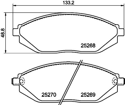 HELLA 8DB 355 015-771 Brake Pad Set, disc brake