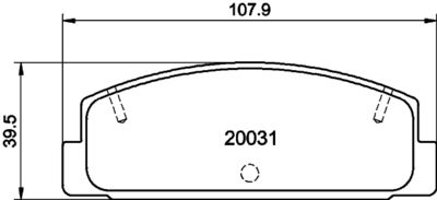 Brake Pad Set, disc brake HELLA 8DB 355 016-761