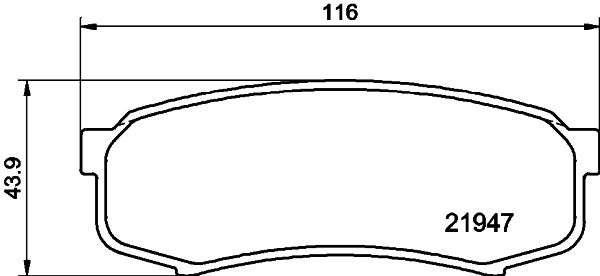 HELLA 8DB 355 016-831 Brake Pad Set, disc brake