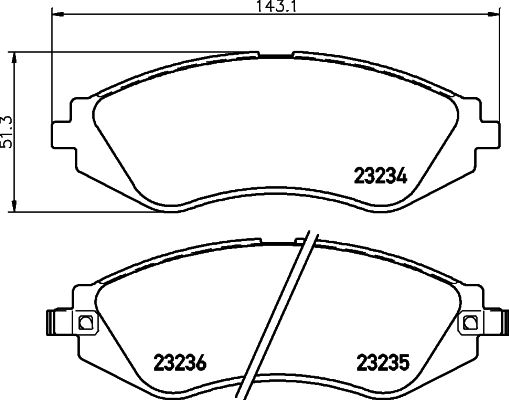 HELLA 8DB 355 017-141 Brake Pad Set, disc brake