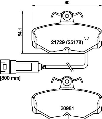 HELLA 8DB 355 017-631 Brake Pad Set, disc brake