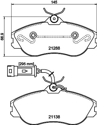 HELLA 8DB 355 017-911 Brake Pad Set, disc brake