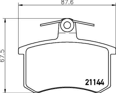 Brake Pad Set, disc brake HELLA 8DB 355 017-951