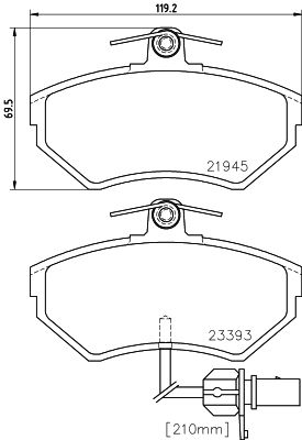 HELLA 8DB 355 018-451 Brake Pad Set, disc brake