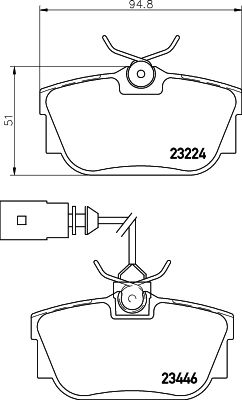 HELLA 8DB 355 018-591 Brake Pad Set, disc brake