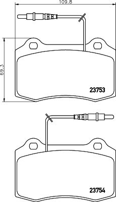 HELLA 8DB 355 018-631 Brake Pad Set, disc brake