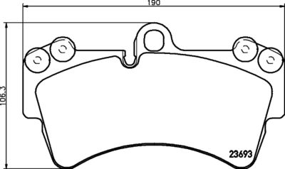 Brake Pad Set, disc brake HELLA 8DB 355 018-691