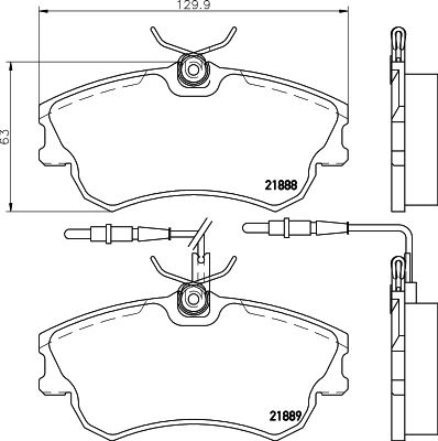 HELLA 8DB 355 019-261 Brake Pad Set, disc brake