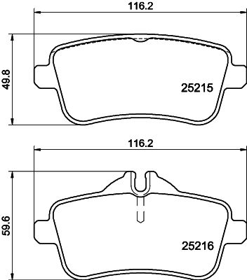 HELLA 8DB 355 019-741 Brake Pad Set, disc brake