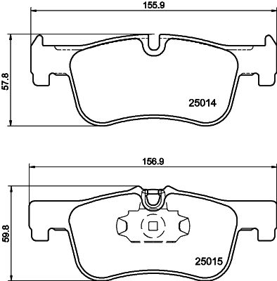 HELLA 8DB 355 020-201 Brake Pad Set, disc brake