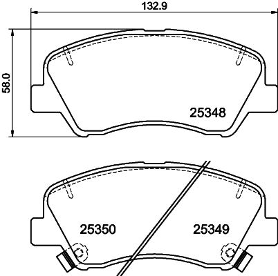 HELLA 8DB 355 020-231 Brake Pad Set, disc brake