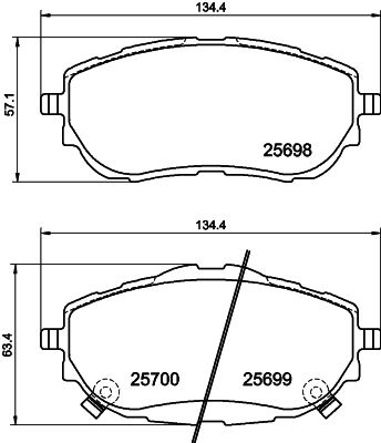 HELLA 8DB 355 020-281 Brake Pad Set, disc brake