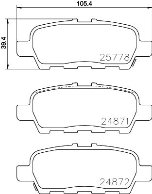 HELLA 8DB 355 020-401 Brake Pad Set, disc brake