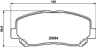 Brake Pad Set, disc brake HELLA 8DB 355 020-511