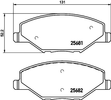 HELLA 8DB 355 020-521 Brake Pad Set, disc brake