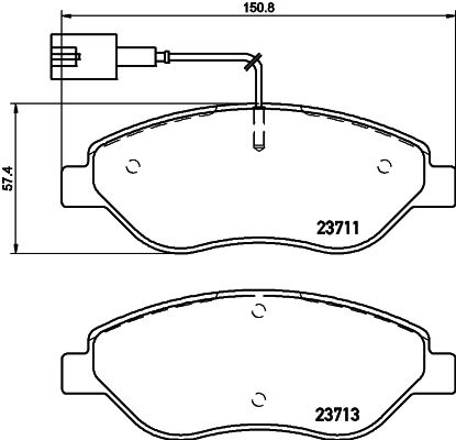 HELLA 8DB 355 020-561 Brake Pad Set, disc brake