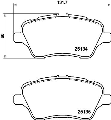 HELLA 8DB 355 020-621 Brake Pad Set, disc brake
