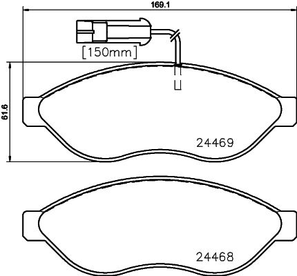 HELLA 8DB 355 020-651 Brake Pad Set, disc brake
