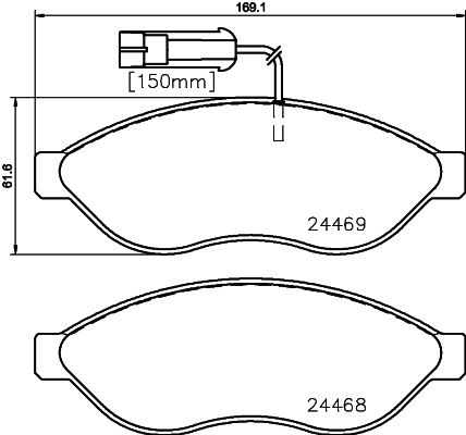 HELLA 8DB 355 020-661 Brake Pad Set, disc brake