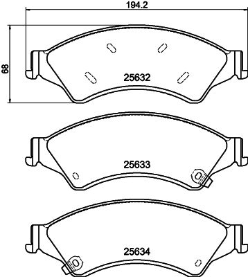 Brake Pad Set, disc brake HELLA 8DB 355 020-781