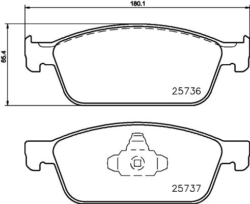 HELLA 8DB 355 020-831 Brake Pad Set, disc brake
