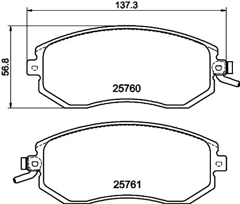 HELLA 8DB 355 020-891 Brake Pad Set, disc brake