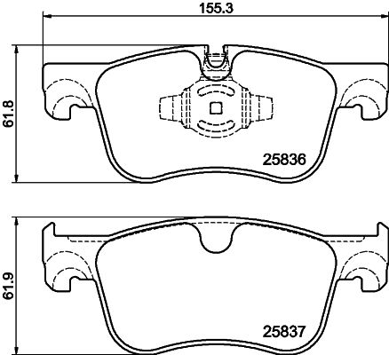 HELLA 8DB 355 020-931 Brake Pad Set, disc brake