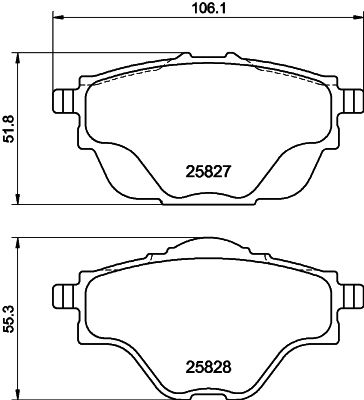 HELLA 8DB 355 021-001 Brake Pad Set, disc brake