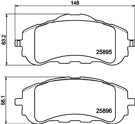 HELLA 8DB 355 021-321 Brake Pad Set, disc brake