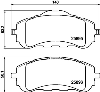 Brake Pad Set, disc brake HELLA 8DB 355 021-321