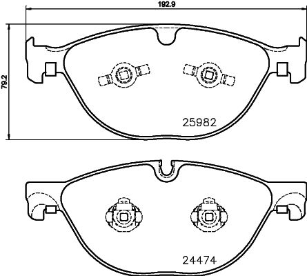 HELLA 8DB 355 021-381 Brake Pad Set, disc brake
