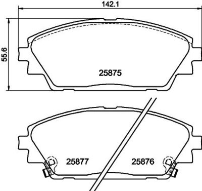 Brake Pad Set, disc brake HELLA 8DB 355 021-421