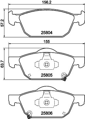 HELLA 8DB 355 021-431 Brake Pad Set, disc brake