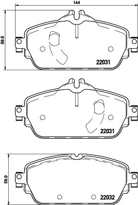 Brake Pad Set, disc brake HELLA 8DB 355 021-541
