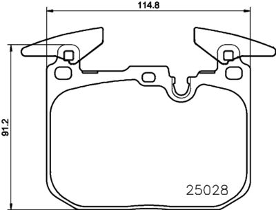 Brake Pad Set, disc brake HELLA 8DB 355 023-141