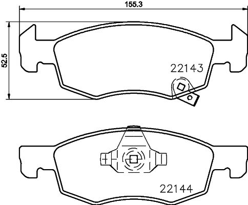 HELLA 8DB 355 023-261 Brake Pad Set, disc brake