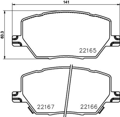 Brake Pad Set, disc brake HELLA 8DB 355 024-711