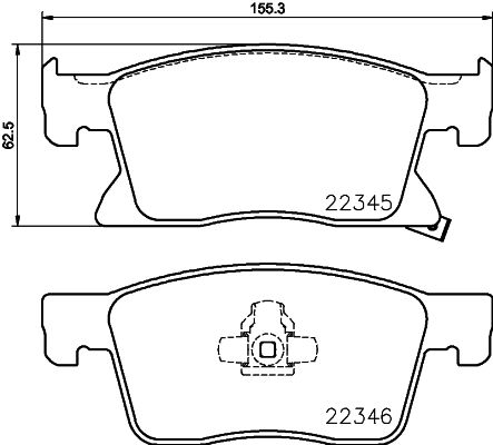 HELLA 8DB 355 024-781 Brake Pad Set, disc brake