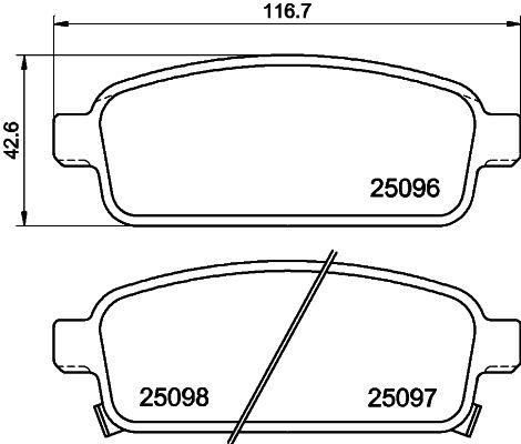 HELLA 8DB 355 024-861 Brake Pad Set, disc brake