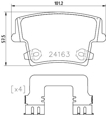 HELLA 8DB 355 025-051 Brake Pad Set, disc brake