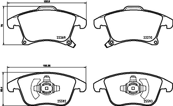 HELLA 8DB 355 025-201 Brake Pad Set, disc brake