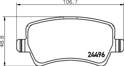 Brake Pad Set, disc brake HELLA 8DB 355 025-411