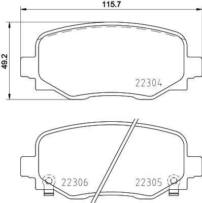 HELLA 8DB 355 025-481 Brake Pad Set, disc brake