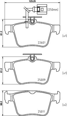 HELLA 8DB 355 025-661 Brake Pad Set, disc brake